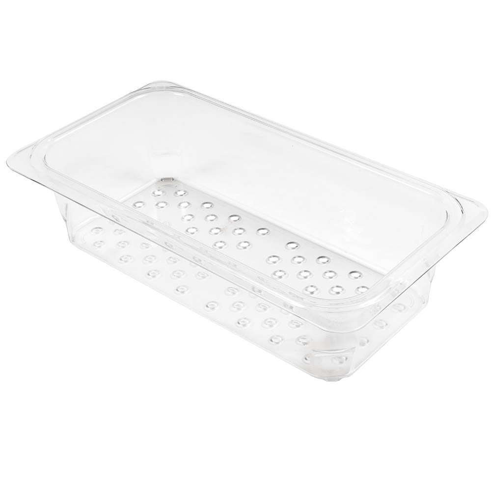 Cambro 33CLRCW135 Camwear Colander - 1/3 Size, 3"D, Clear