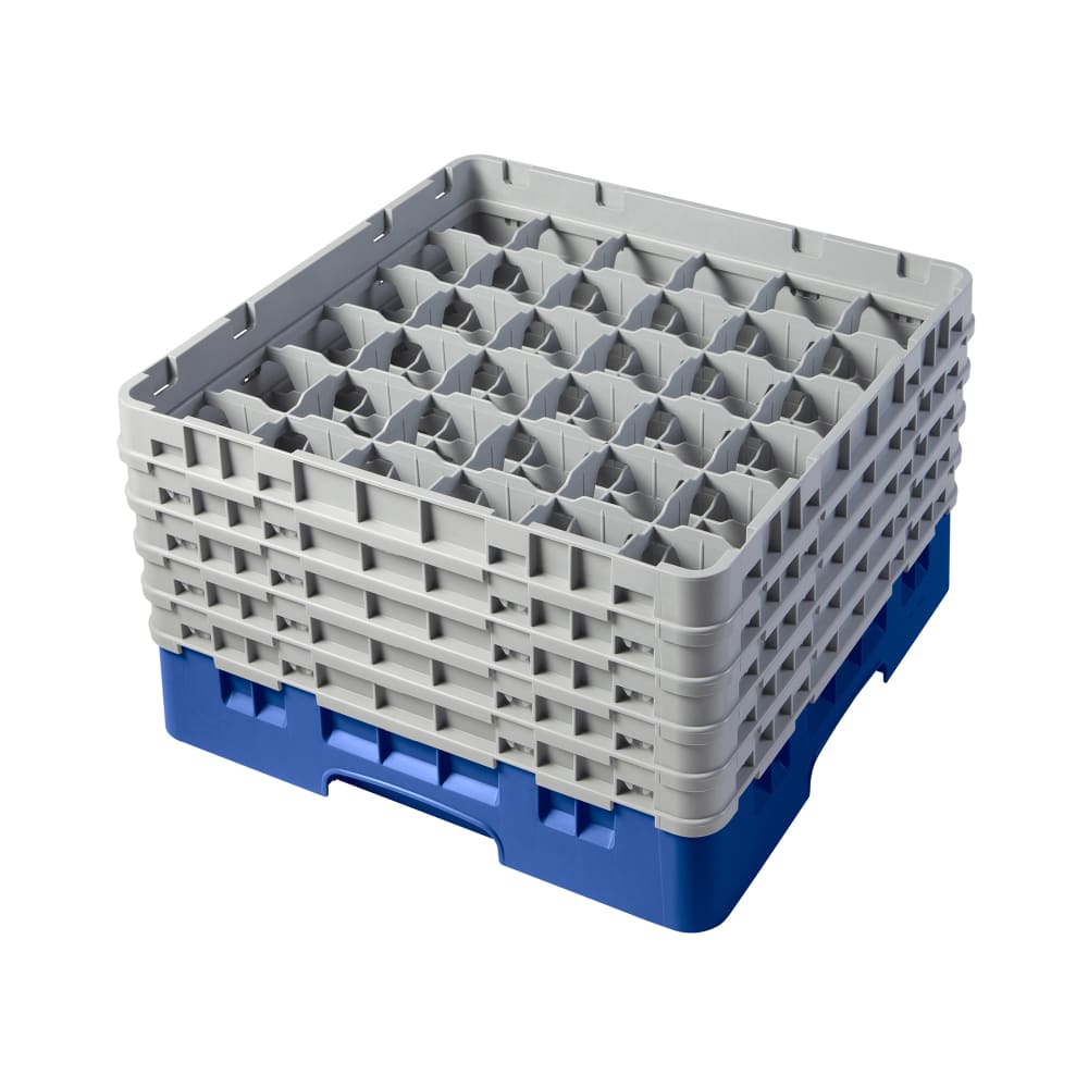 Cambro 36S1058168 Camrack® Glass Rack w/ (36) Compartments - (5) Gray Extenders, Blue