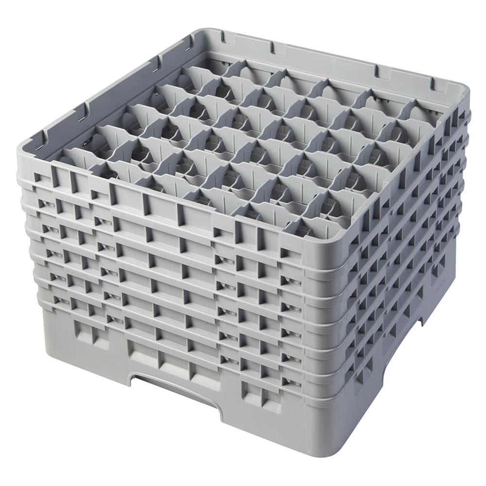 Cambro 36S1114151 Camrack® Glass Rack w/ (36) Compartments - (6) Gray Extenders, Soft Gray