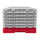 Cambro 36S1114163 Camrack® Glass Rack w/ (36) Compartments - (6) Gray Extenders, Red thumbnail 2