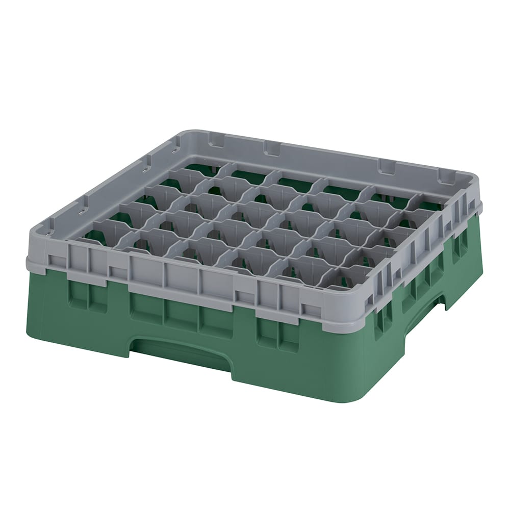 Cambro 36S318119 Camrack® Glass Rack w/ (36) Compartments - (1) Gray Extender, Sherwood Green