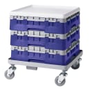 Cambro 36S318186 Camrack® Glass Rack w/ (36) Compartments - (1) Gray Extender, Navy Blue thumbnail 2