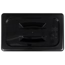 Cambro 40CWCH110 Camwear Food Pan Cover - 1/4 Size, Flat with Handle, Black thumbnail 3