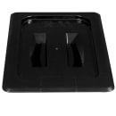 Cambro 40CWCH110 Camwear Food Pan Cover - 1/4 Size, Flat with Handle, Black thumbnail 4