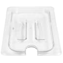Cambro 40CWCHN135 Camwear Food Pan Cover - 1/4 Size, Notched with Handle, Clear thumbnail 4