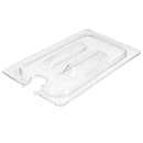 Cambro 40CWCHN135 Camwear Food Pan Cover - 1/4 Size, Notched with Handle, Clear thumbnail 5