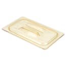 Cambro 40HPCH150 H-Pan Food Pan Cover - 1/4 Size, Non-Stick, Flat with Handle, Amber thumbnail 2