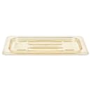Cambro 40HPCH150 H-Pan Food Pan Cover - 1/4 Size, Non-Stick, Flat with Handle, Amber thumbnail 3