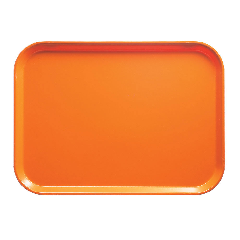 Cambro 46222 Fiberglass Camtray® Cafeteria Tray - 6"L x 4 1/4"W, Orange Pizzaz