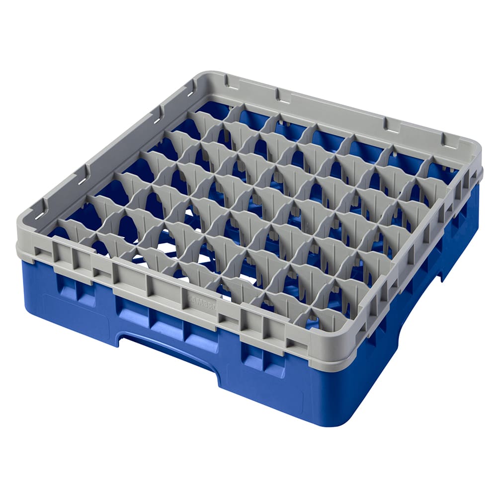 Cambro 49S318168 Camrack® Glass Rack w/ (49) Compartments - (1) Gray Extender, Blue