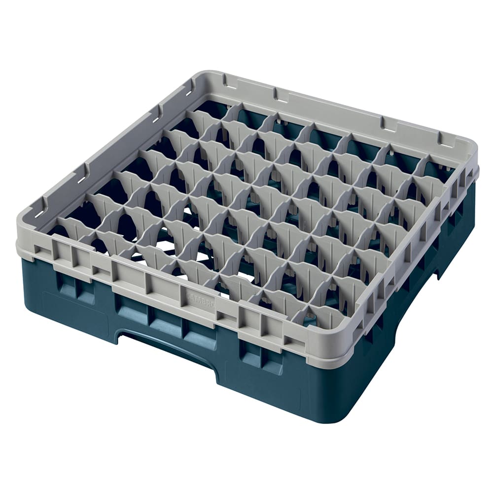 Cambro 49S318414 Camrack® Glass Rack w/ (49) Compartments - (1) Gray Extender, Teal