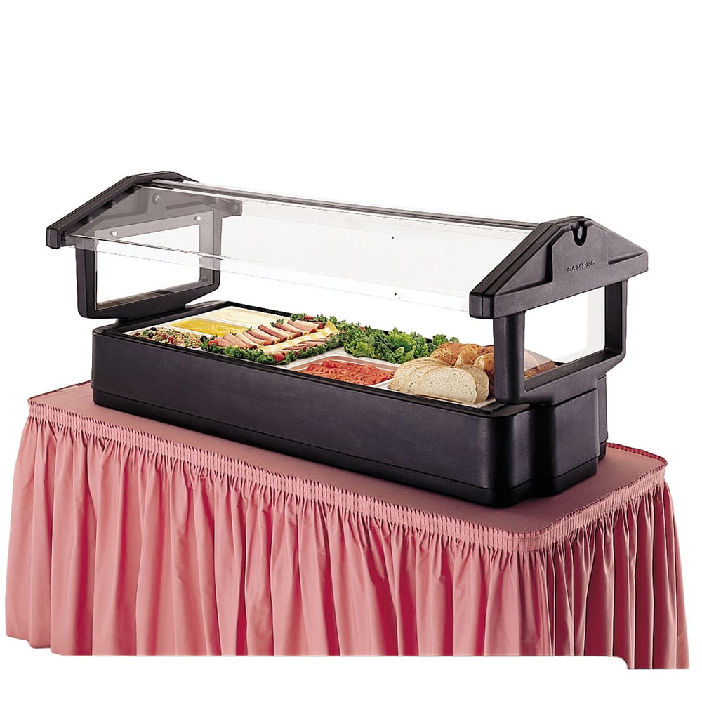Cambro 4FBRTT110 37 1/4" Cold Food Bar - (3) Pan Capacity, Table Top, Black