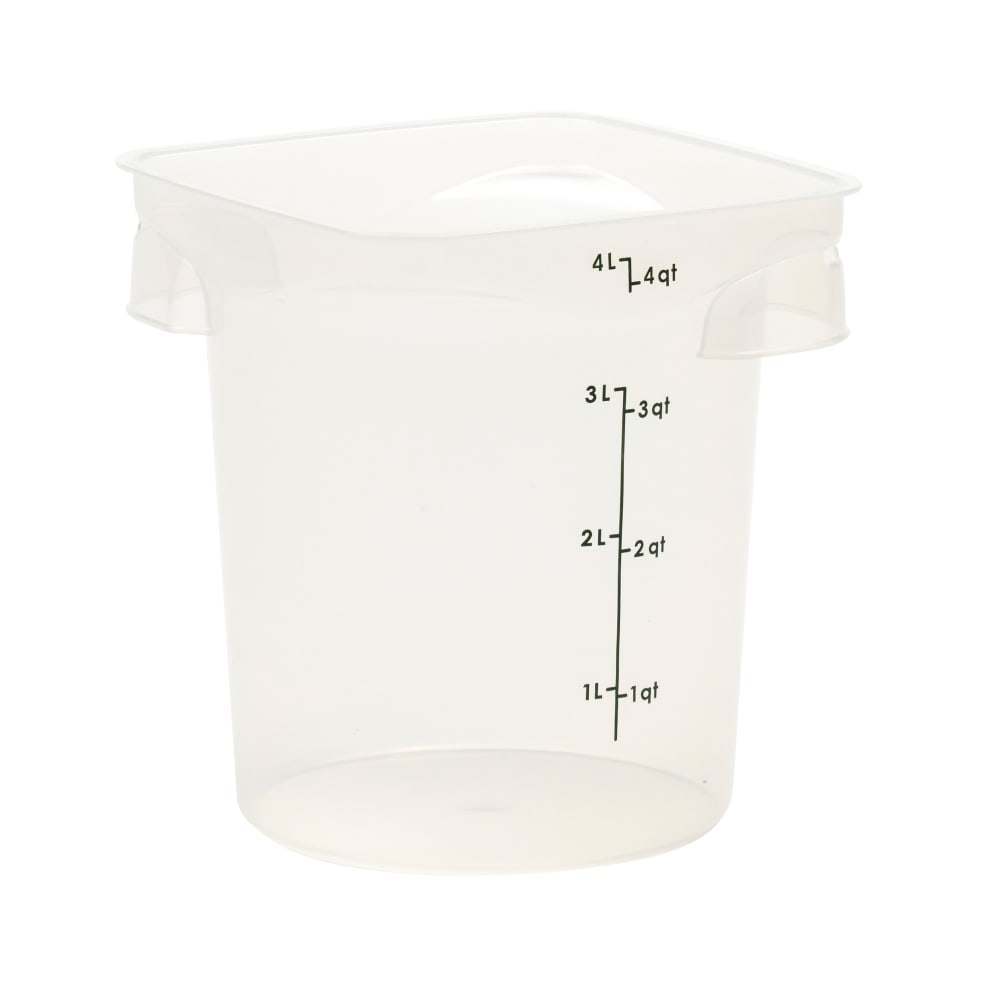 Cambro 4RFSPROPP190 4 qt CamRound® FreshPro Round Storage Container - Polypropylene, Translucent