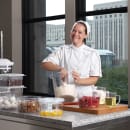 Cambro 4SFSCW135 4 qt Square Food Storage Container - CamSquare®, Plastic, Clear thumbnail 4