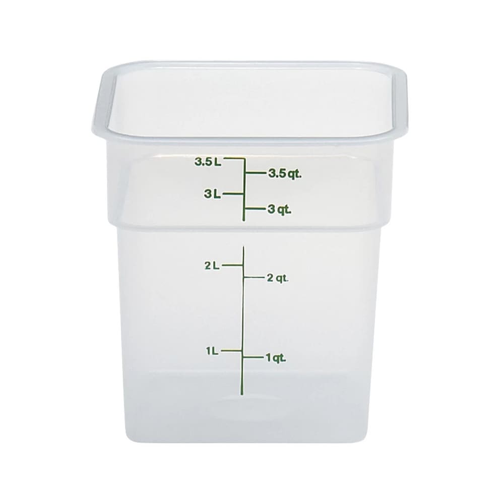 Cambro 4SFSPP190 4 qt Square Food Storage Container - CamSquare®, Plastic, Translucent