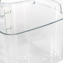 Cambro 4SFSPROCW135 4 qt FreshPro Square Food Storage Container - CamSquare®, Polycarbonate, Green Graduation thumbnail 2
