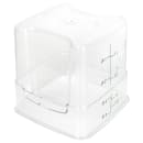 Cambro 4SFSPROCW135 4 qt FreshPro Square Food Storage Container - CamSquare®, Polycarbonate, Green Graduation thumbnail 3