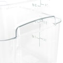 Cambro 4SFSPROCW135 4 qt FreshPro Square Food Storage Container - CamSquare®, Polycarbonate, Green Graduation thumbnail 5