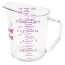 Cambro 50MCCW441 1 pint Measuring Cup - Allergen-Free, Polycarbonate, Clear thumbnail 3