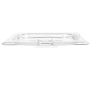Cambro 60CWCHN135 Camwear Food Pan Cover - 1/6 Size, Notched with Handle, Clear thumbnail 2