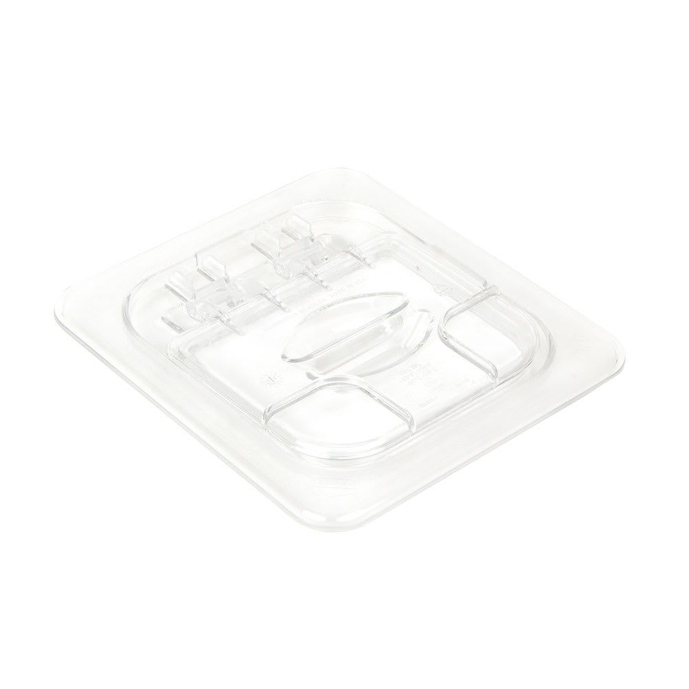 Cambro 60CWL135 FlipLid Food Pan Cover - 1/6 Size, Hinged, Clear