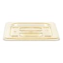Cambro 60HPCH150 H-Pan Food Pan Cover - 1/6 Size, Non-Stick, Flat with Handle, Amber thumbnail 3
