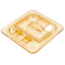 Cambro 60HPLN150 FlipLid Hot Food Pan Cover - 1/6 Size, Notched, Hinged, Amber thumbnail 5