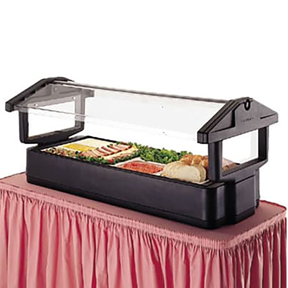Cambro 6FBRTT110 62 7/8" Cold Food Bar - (5) Pan Capacity, Table Top, Black