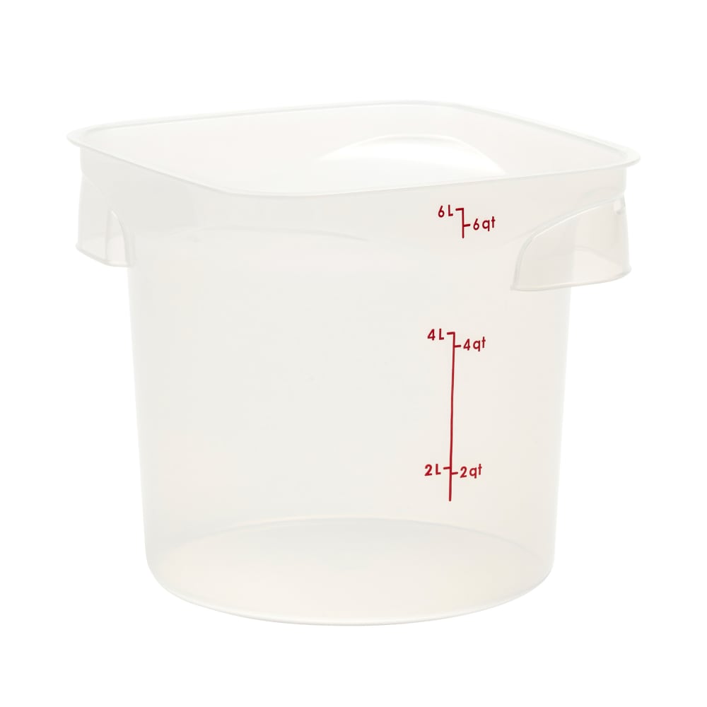 Cambro 6RFSPROPP190 6 qt CamRound® FreshPro Round Storage Container - Polypropylene, Translucent