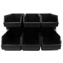 Cambro 6RS6110 Condiment Organizer w/ (6) Bins - Black thumbnail 3