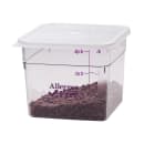 Cambro 6SFSCW441 6 qt Square Food Storage Container - CamSquare®, Allergen-Free, Polycarbonate, Clear thumbnail 4