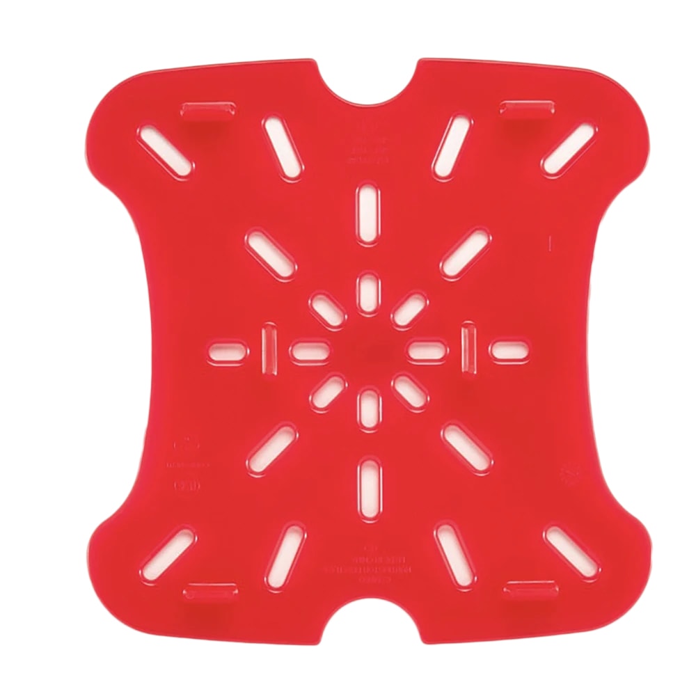 Cambro 6SFSFPDPP266 CamSquare® FreshPro Food Pan Drain Shelf for 6 & 8 qt FreshPro Containers, Translucent Red