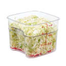 Cambro 6SFSPROCW135 6 qt FreshPro Square Food Storage Container - CamSquare®, Polycarbonate, Red Graduation thumbnail 6