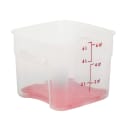 Cambro 6SFSPROPP190 6 qt FreshPro Square Food Storage Container - CamSquare®, Polypropylene, Translucent thumbnail 2