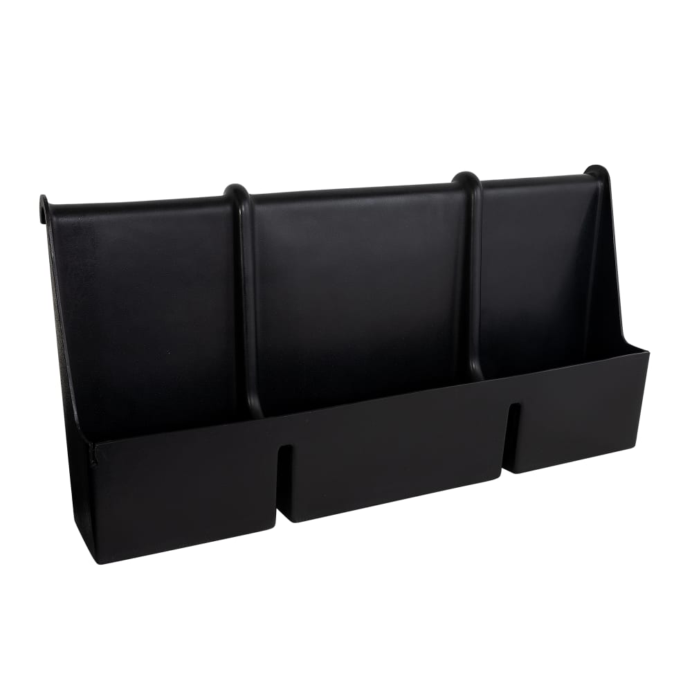 Cambro 730SR110 Partitioned Speed Rail - 7 Bottle, 29x6 1/2x14 5/8" Black