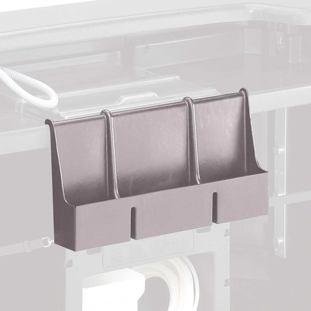 Cambro 730SR191 Partitioned Speed Rail - 7 Bottle, 29x6 1/2x14 5/8" Granite Gray