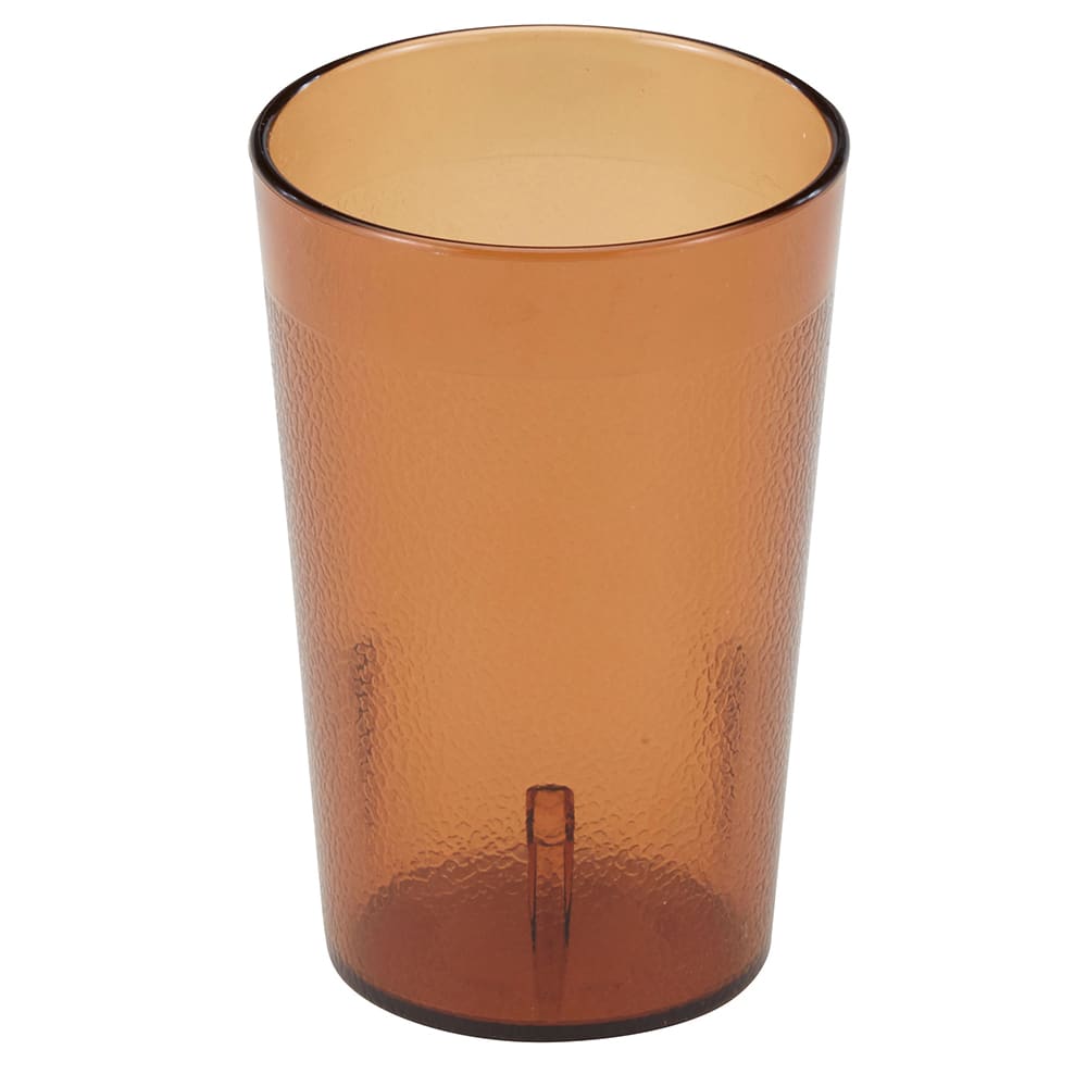 Cambro 800P153 7 4/5 oz Amber Textured Plastic Tumbler