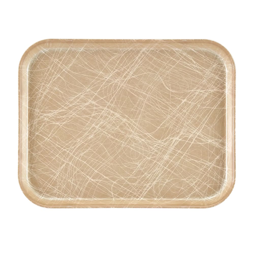 Cambro 810214 Fiberglass Camtray® Cafeteria Tray - 9 4/5"L x 8"W, Abstract Tan