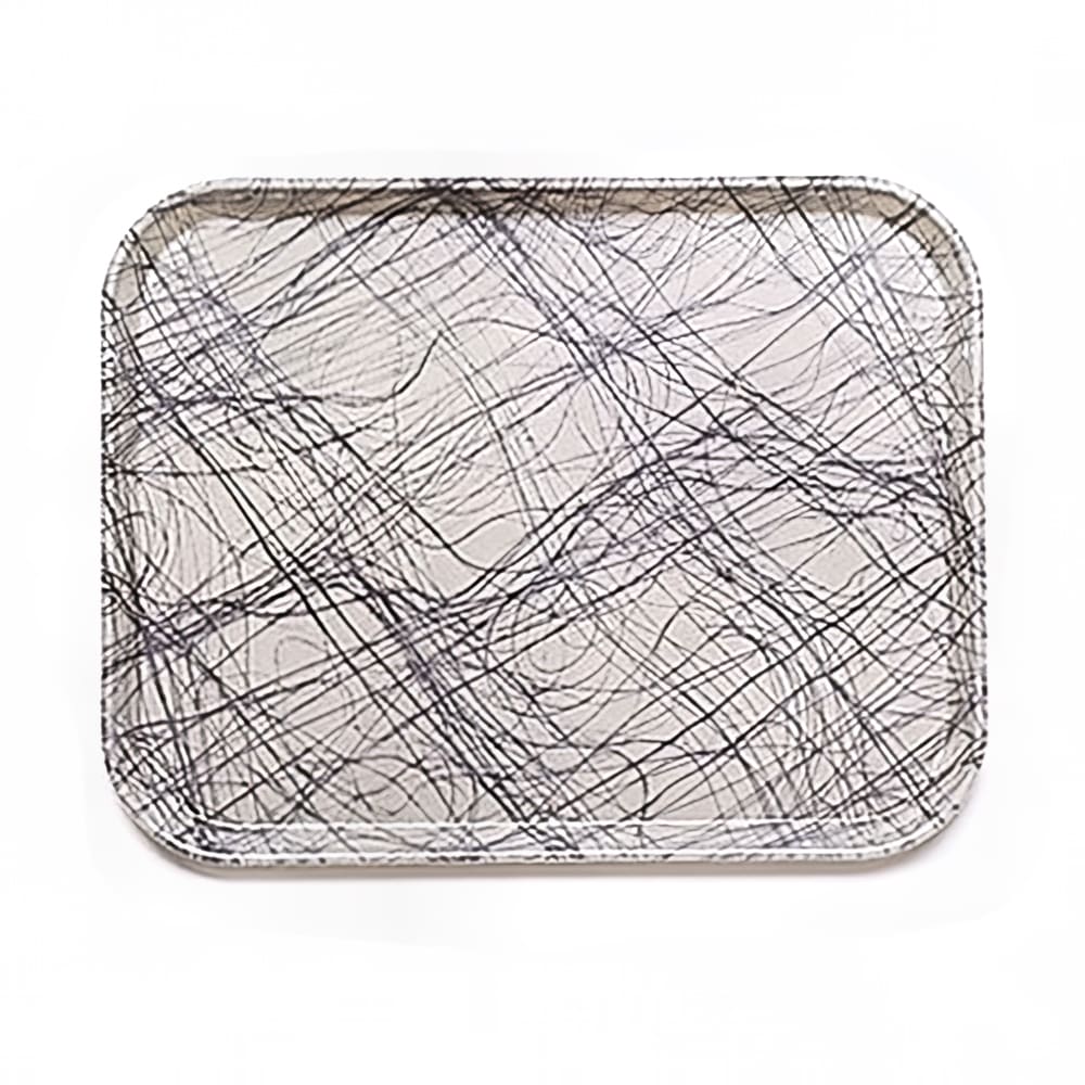 Cambro 810277 Fiberglass Camtray® Cafeteria Tray - 9 4/5"L x 8"W, Swirl Gray