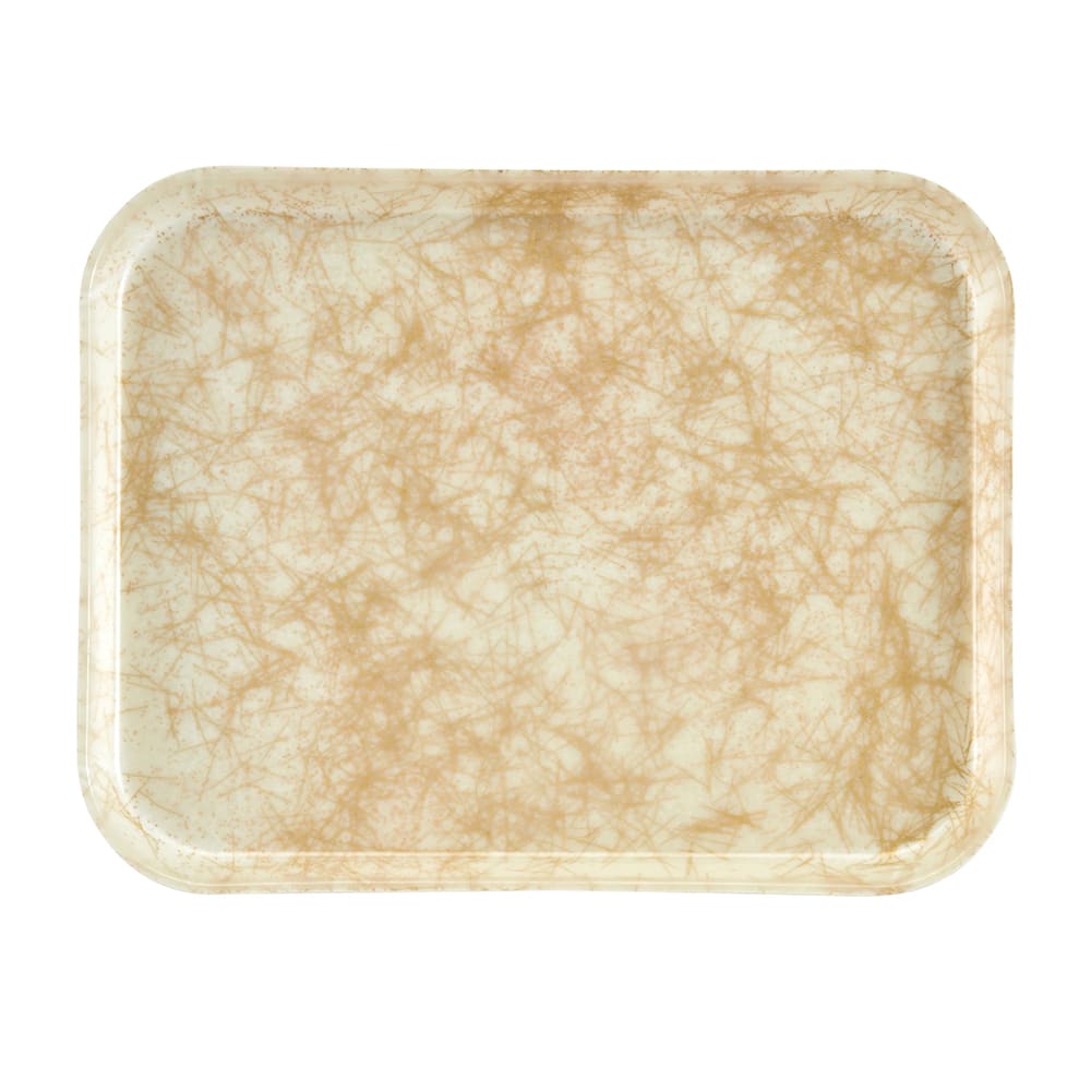 Cambro 810526 Fiberglass Camtray® Cafeteria Tray - 9 4/5"L x 8"W, Galaxy Antique Parchment Gold