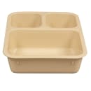 Cambro 853FCP161 Plastic Rectangular Tray w/ (3) Compartments, 8 9/16" x 6 1/4", Tan thumbnail 4