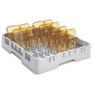 Cambro 853FH150 Plastic Rectangular Tray w/ (3) Compartments, 8 11/16" x 6 5/16", Amber thumbnail 4