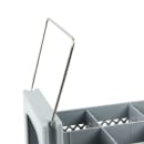 Cambro 8FB434151 Flatware Washing Basket with Handles - Half Size, 8 Compartment, Soft Gray thumbnail 3