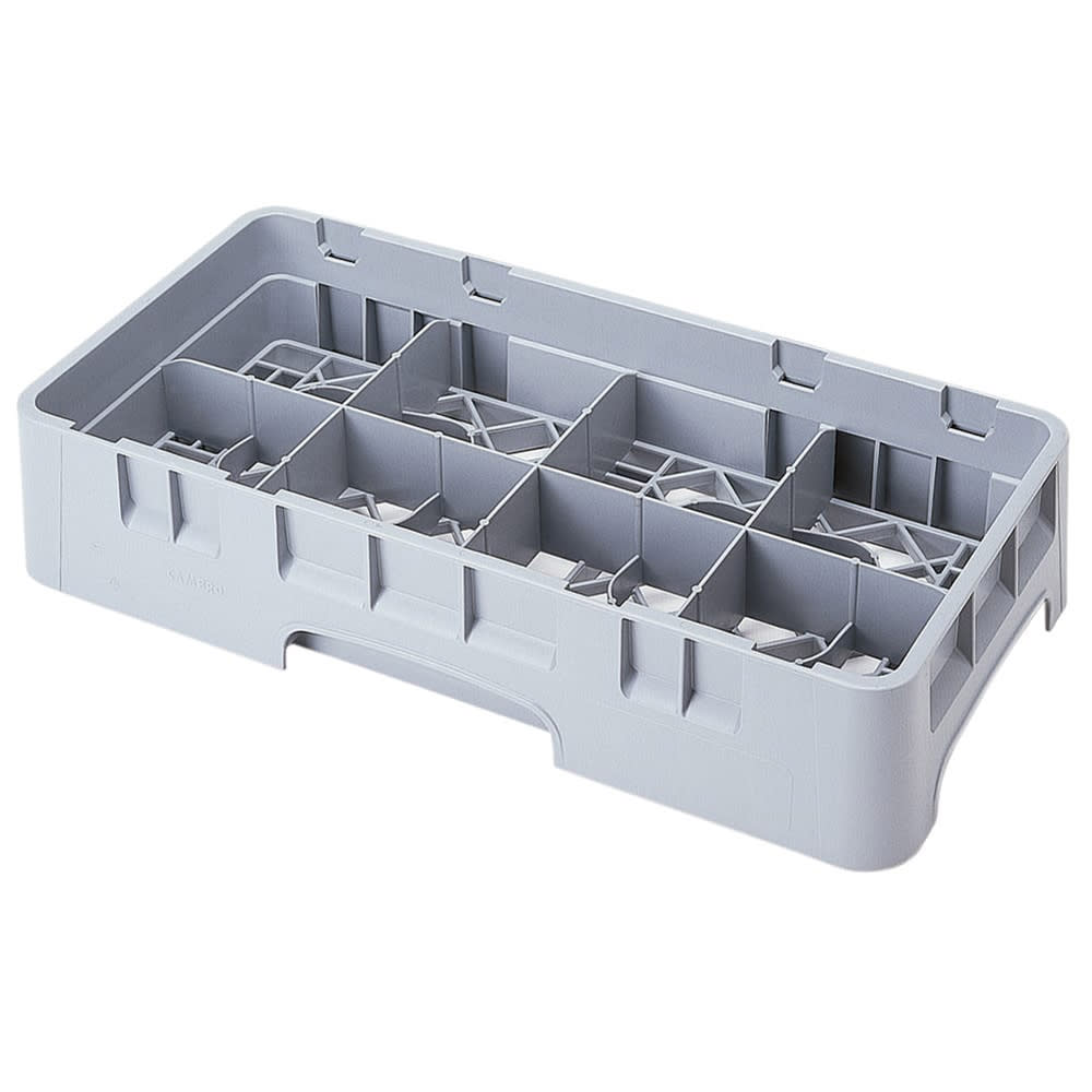 Cambro 8HC258151 Camrack Cup Rack - Half Size, 8 Compartments, Soft Gray