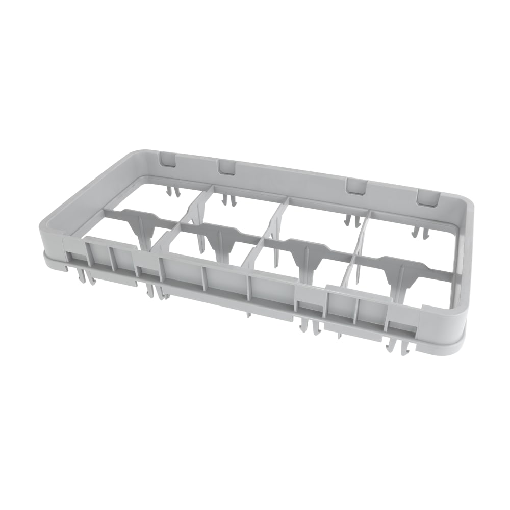 Cambro 8HE1151 Full Drop Camrack Extender - Half Size, 8 Compartment, Soft Gray