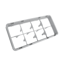 Cambro 8HE1151 Full Drop Camrack Extender - Half Size, 8 Compartment, Soft Gray thumbnail 3
