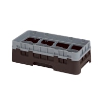 Cambro 8HS1114416 Camrack Glass Rack - Half Size, (6)Extenders, 8 Compartment, Cranberry thumbnail 4