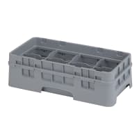 Cambro 8HS318416 Camrack Glass Rack with Extender - Half Size, 8 Compartments, Cranberry thumbnail 3