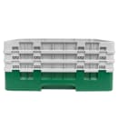 Cambro 8HS638119 Camrack Glass Rack - Half Size, (3)Extenders, 8 Compartment, Sherwood Green thumbnail 2
