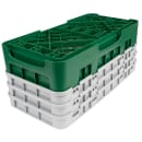 Cambro 8HS638119 Camrack Glass Rack - Half Size, (3)Extenders, 8 Compartment, Sherwood Green thumbnail 5